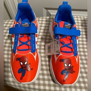 ADIDAS X MARVEL SUPER HERO ADVENTURES SPIDER-MAN RACER TR21 SHOES size.3 boys